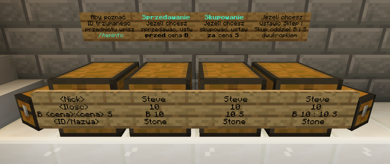 SkyBlock Sklep na wyspie